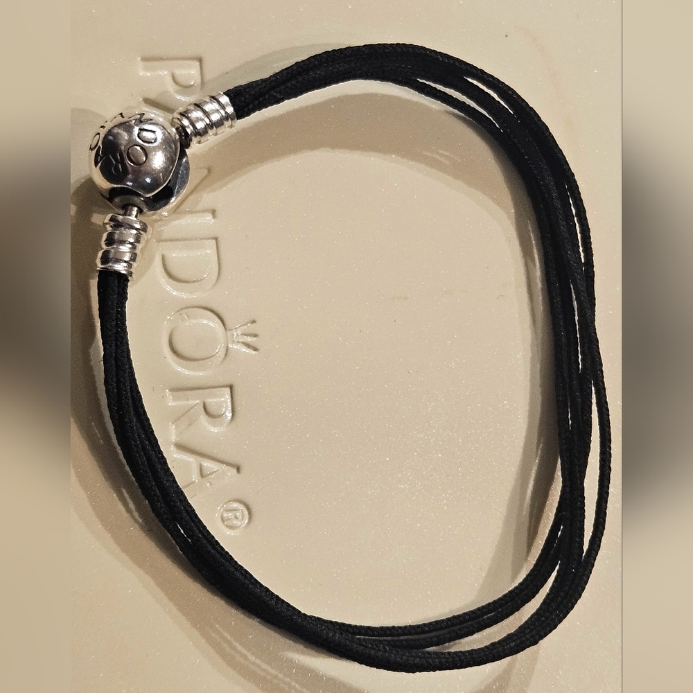 Pandora | Multi Cord Black and Silver Bracelet - Picture 5 of 6